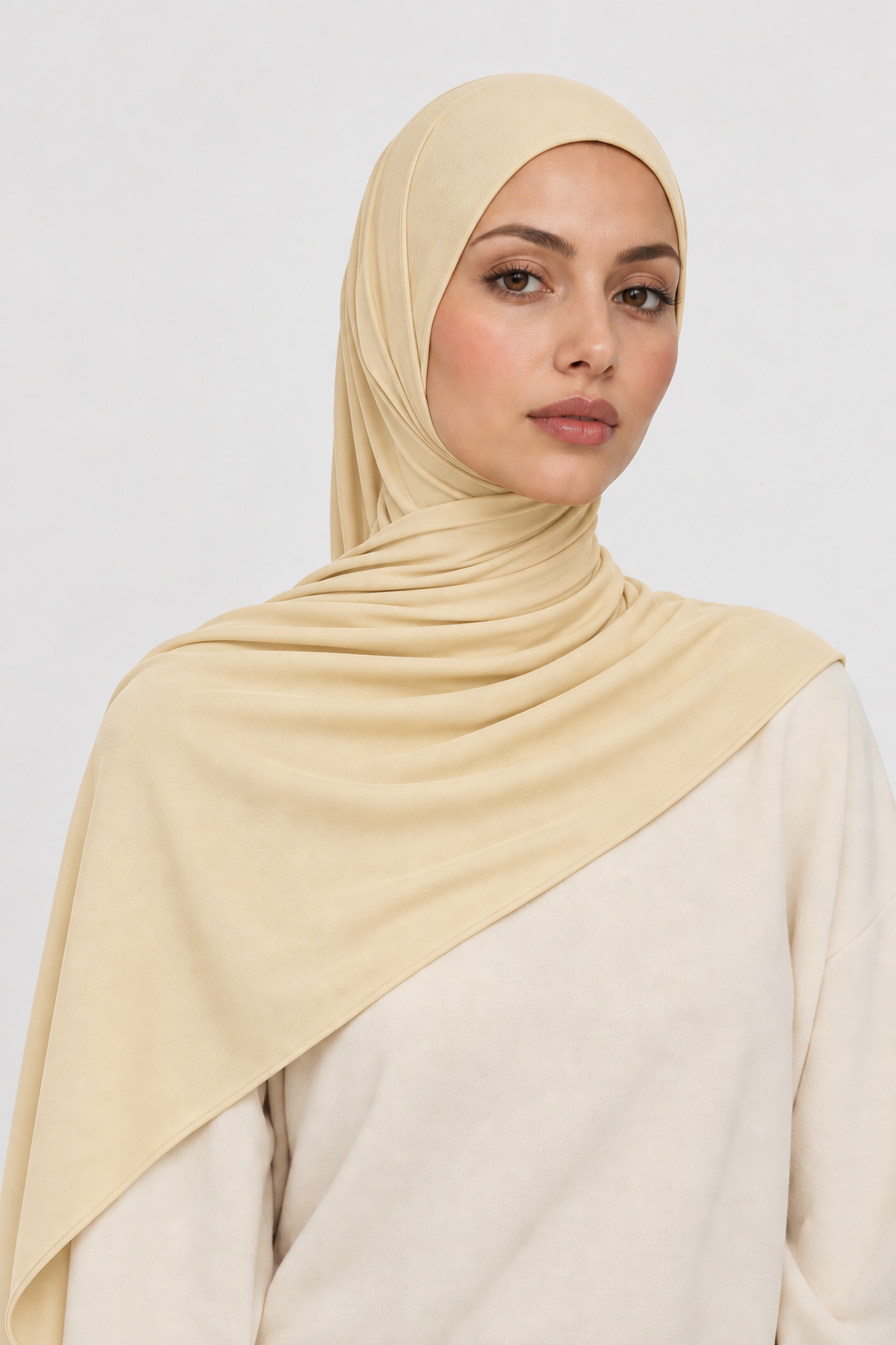 Hijab Jersey Premium — Butter Yellow *