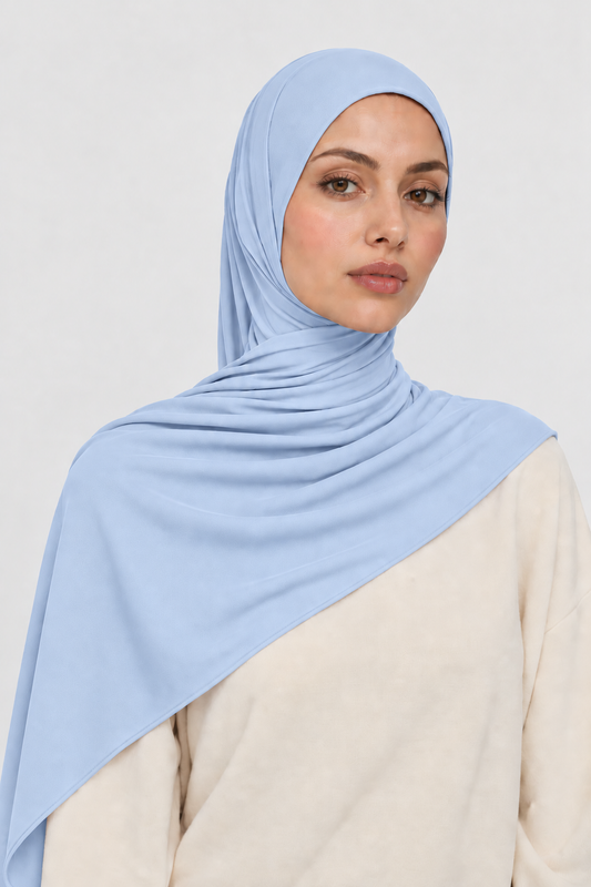Hijab Jersey Premium — Baby Blue